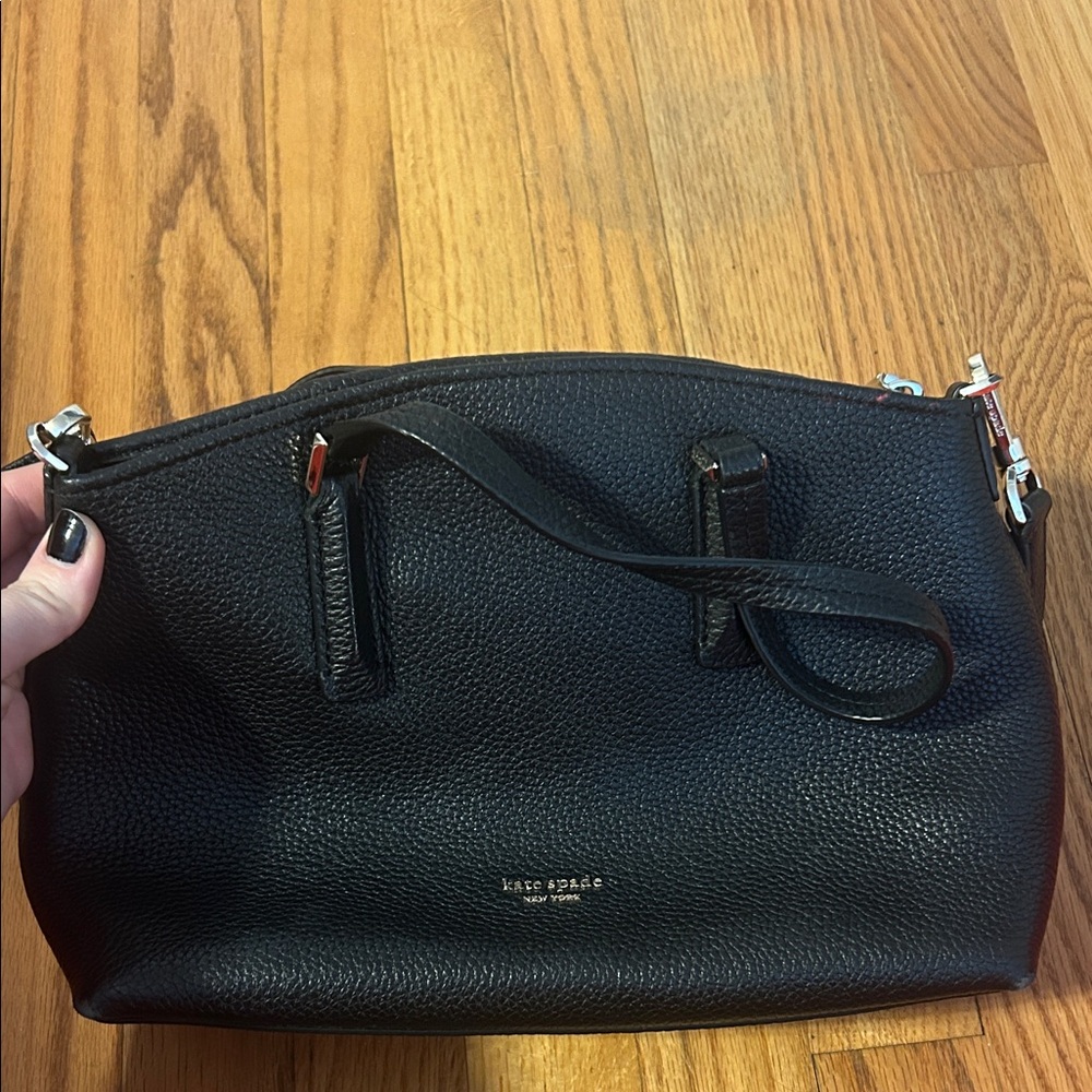 Kate Spade Black Textured Shoulder Bag